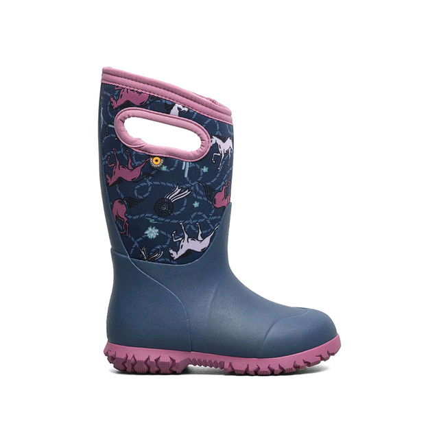 Bogs Kids K York Horses Insulated Rainboots - Indigo Multi