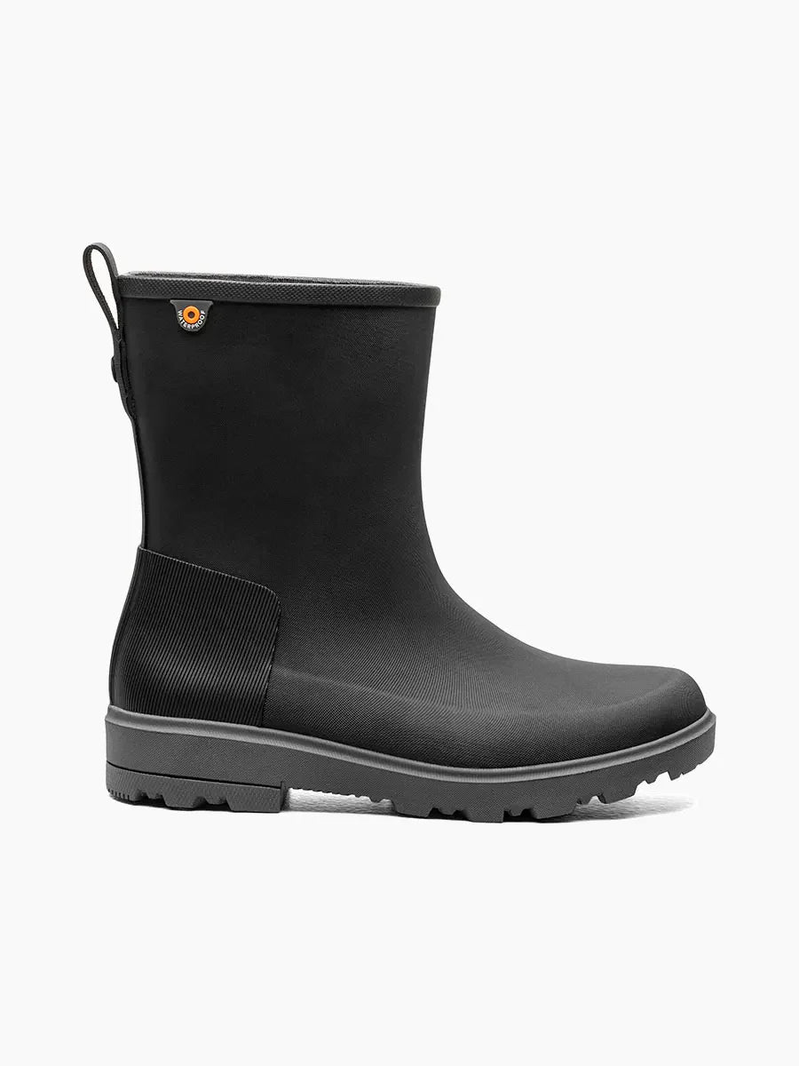 Bogs Holly Jr Mid Kids' Rain Boot Black