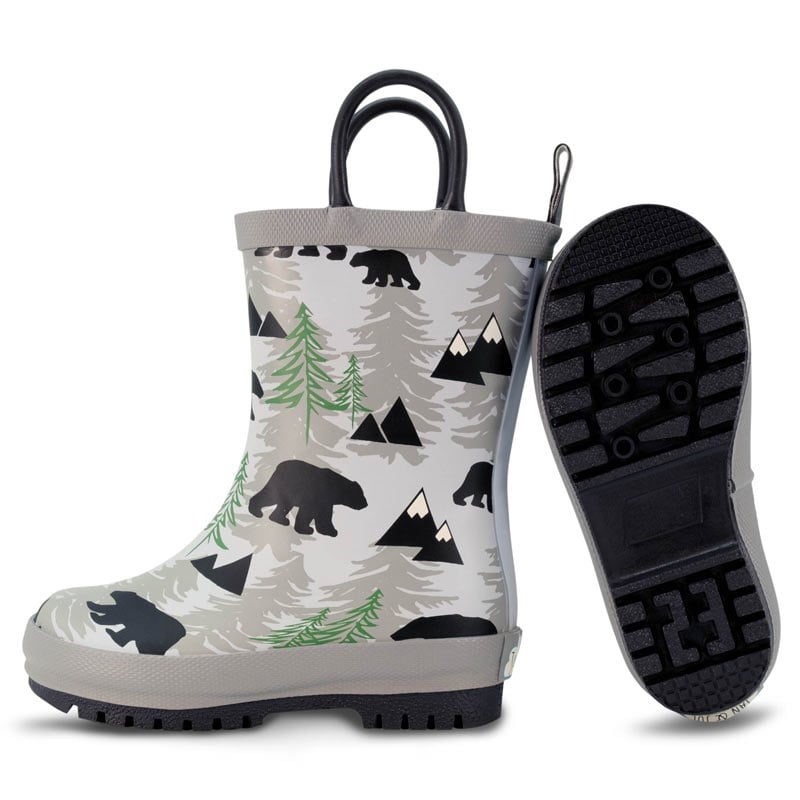 Jan & Jul- Kids Rubber Rain Boots (Handle) | Bear