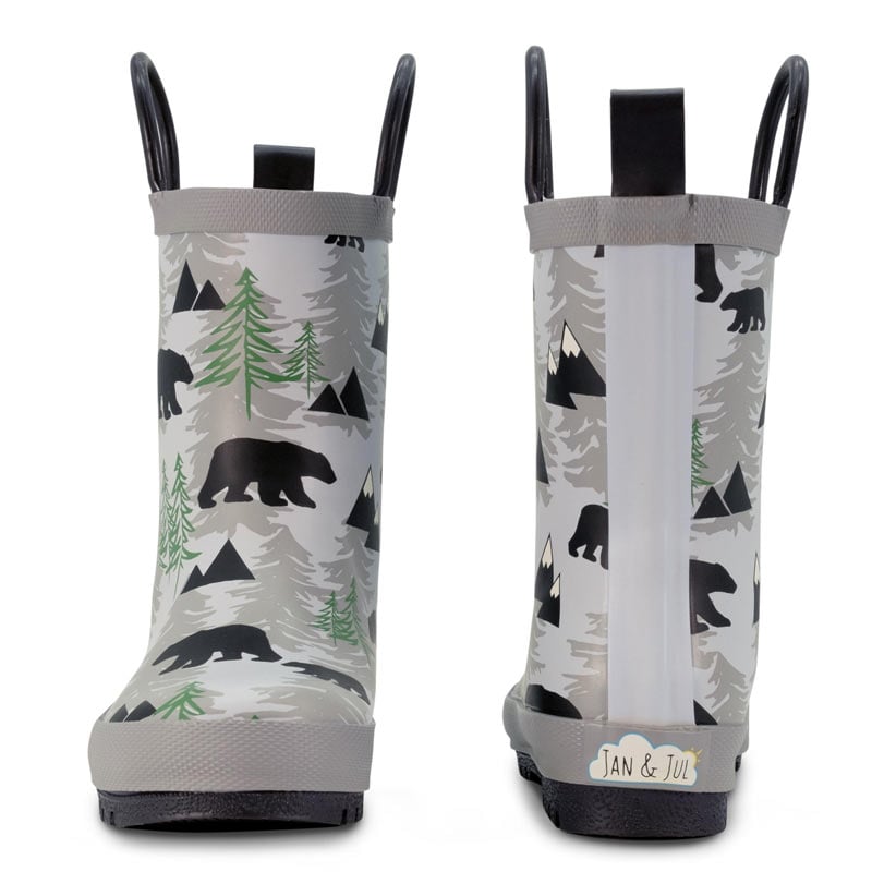 Jan & Jul- Kids Rubber Rain Boots (Handle) | Bear