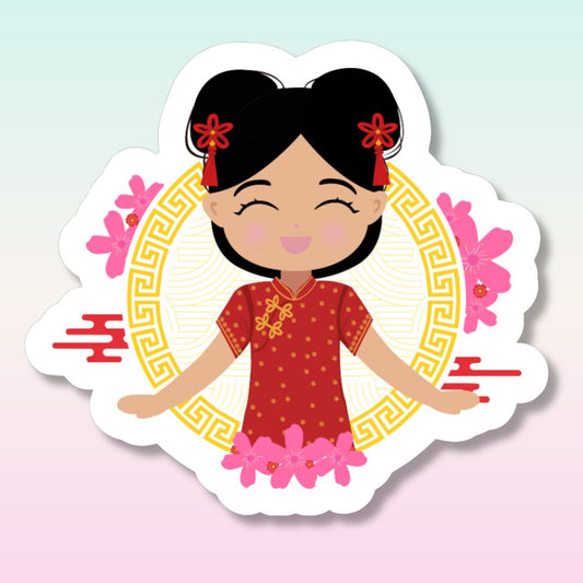 Joeydolls-Chinese Cultural Celebration Die Cut Sticker