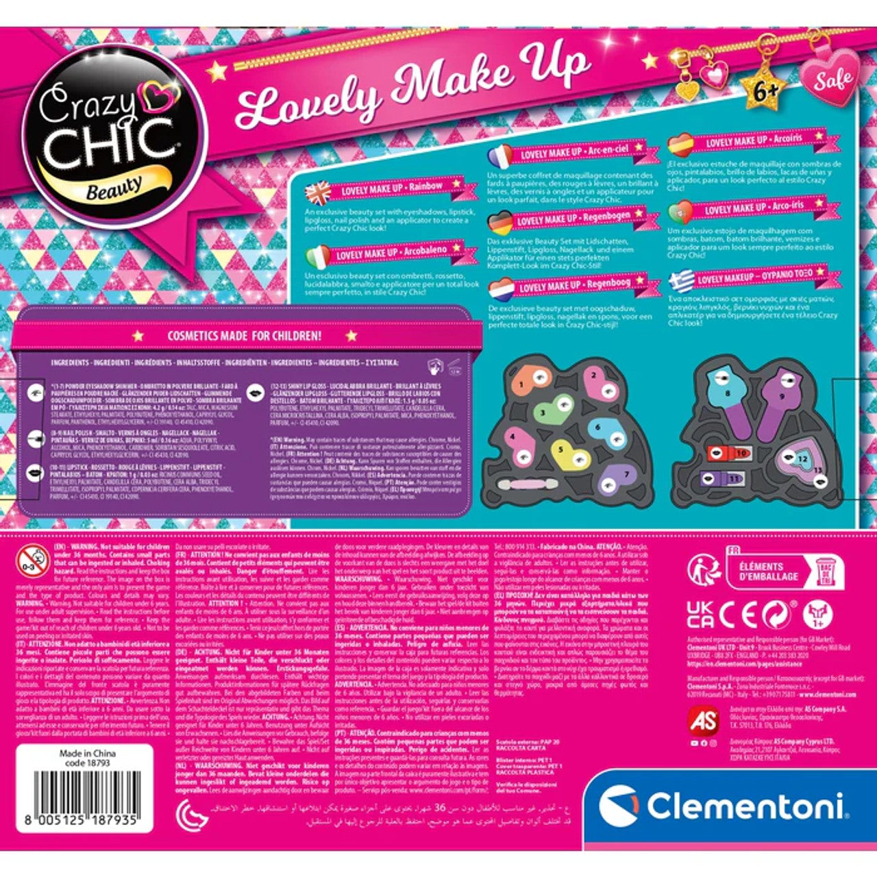 CLEMENTONI CRAZY CHIC: LOVELY MAKE UP - RAINBOW