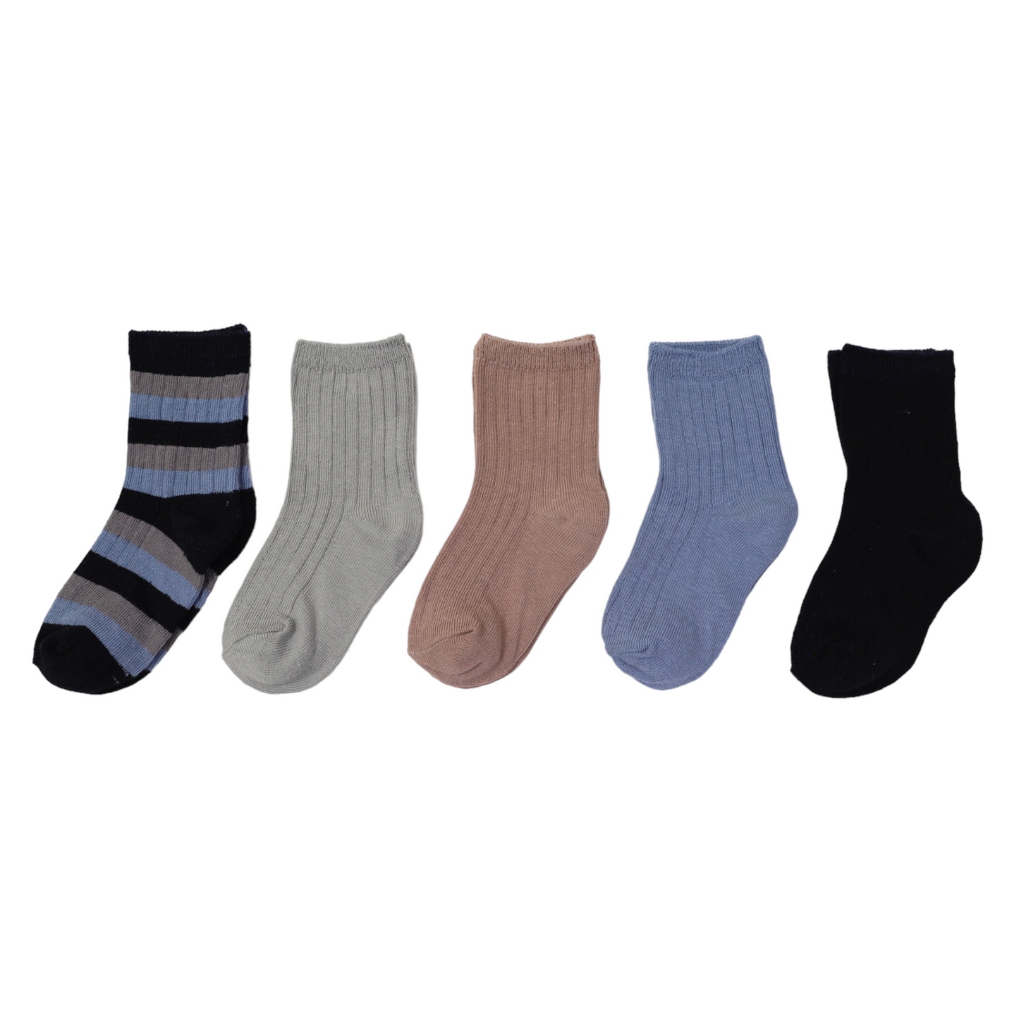 Korango -  Ribbed Socks 5pk Plain