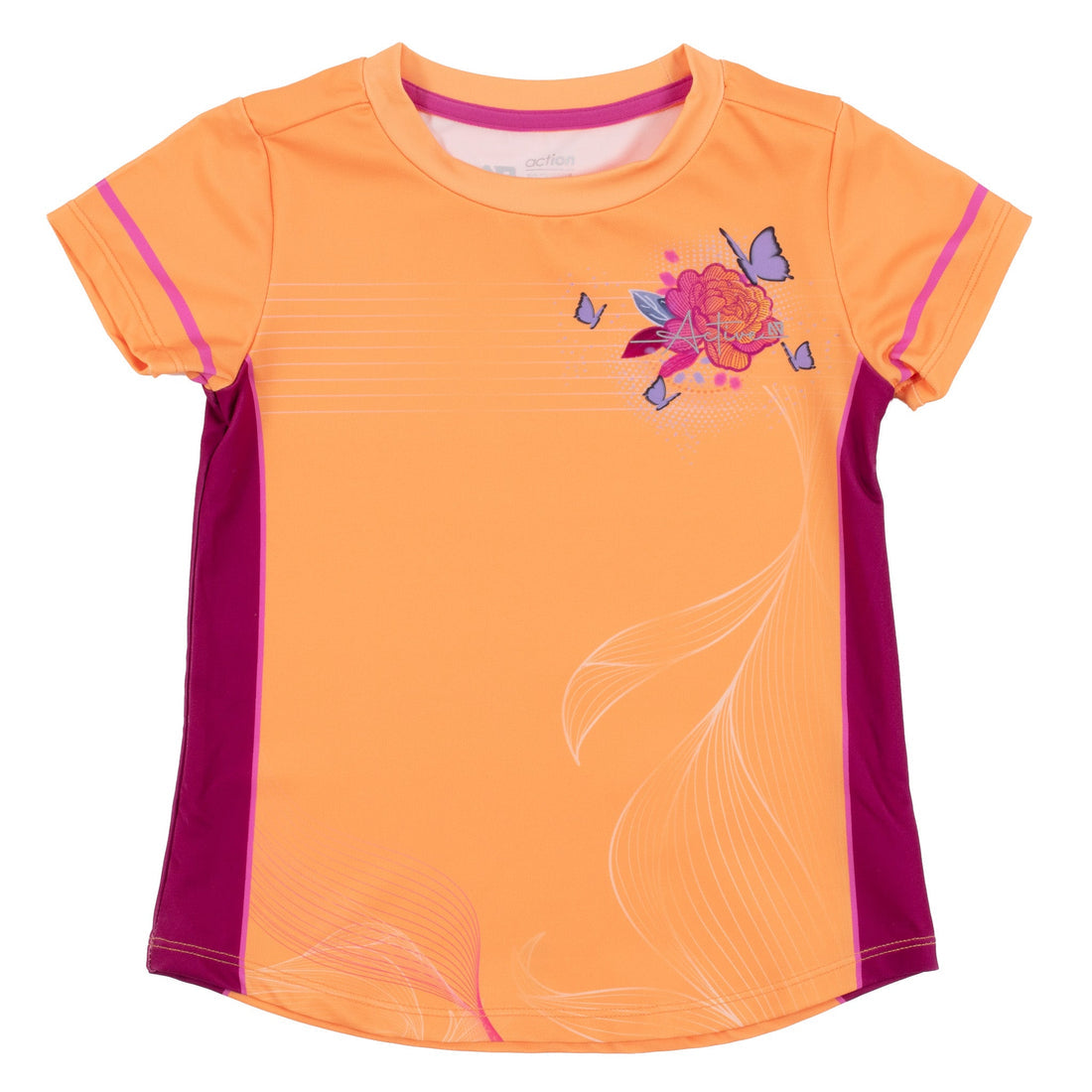 Nano-Girls Orange Athletic T-Shirt