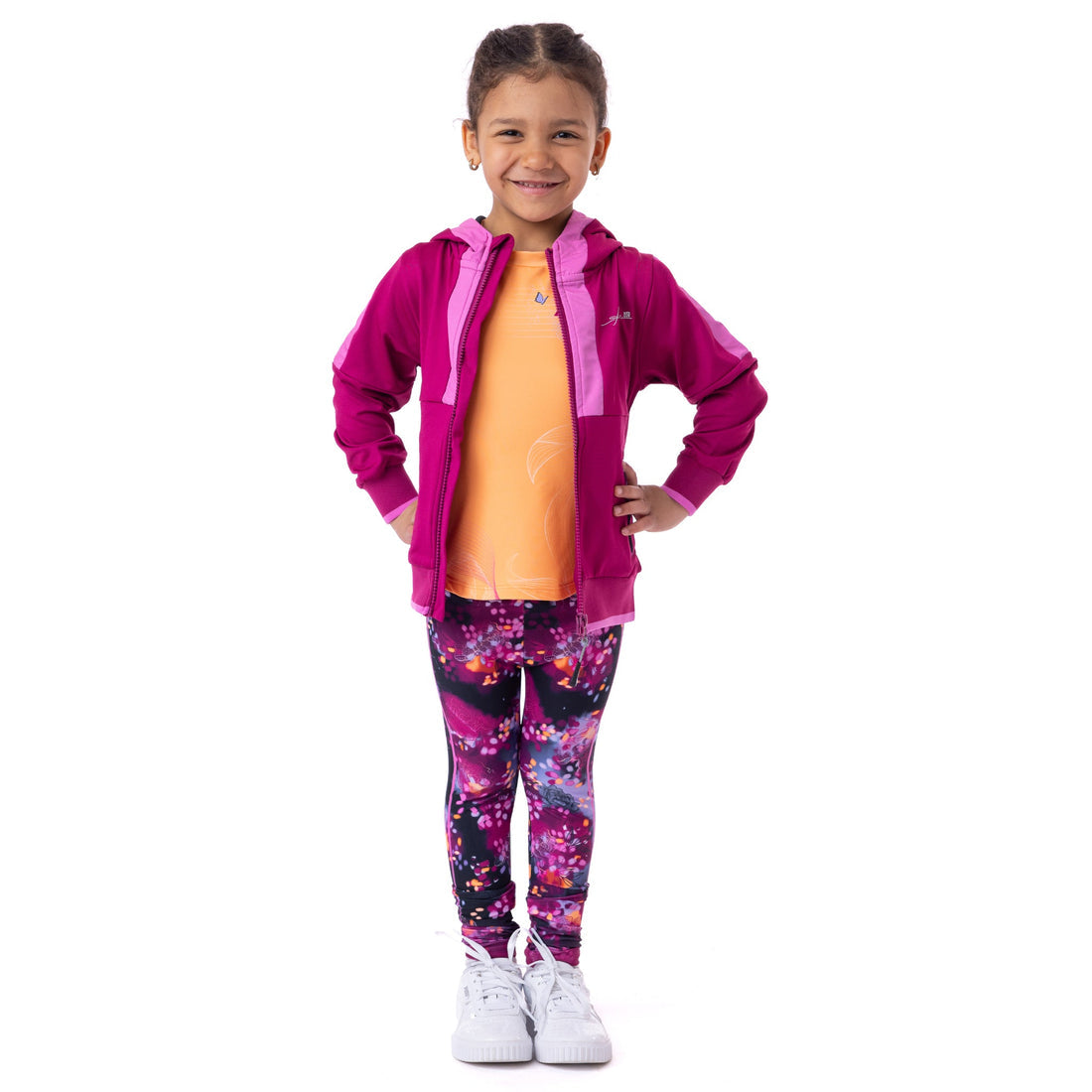 Nano-Girls Magenta Athletic Hooded Jacket