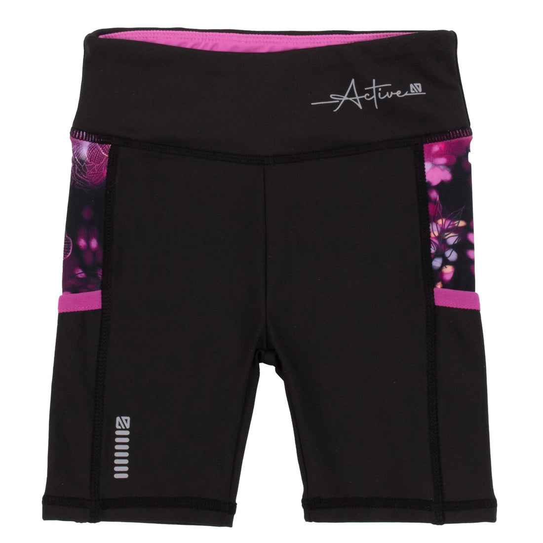 Nano-Girls Black Athletic Cycling Shorts