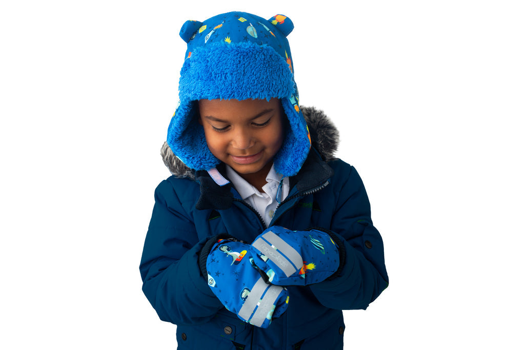 FLAPJACKKIDS - Water Repellent Ski Mittens - Dinosaur