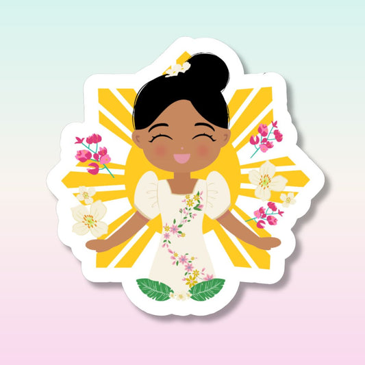 Joeydolls-Filipina Cultural Celebration Die Cut Sticker