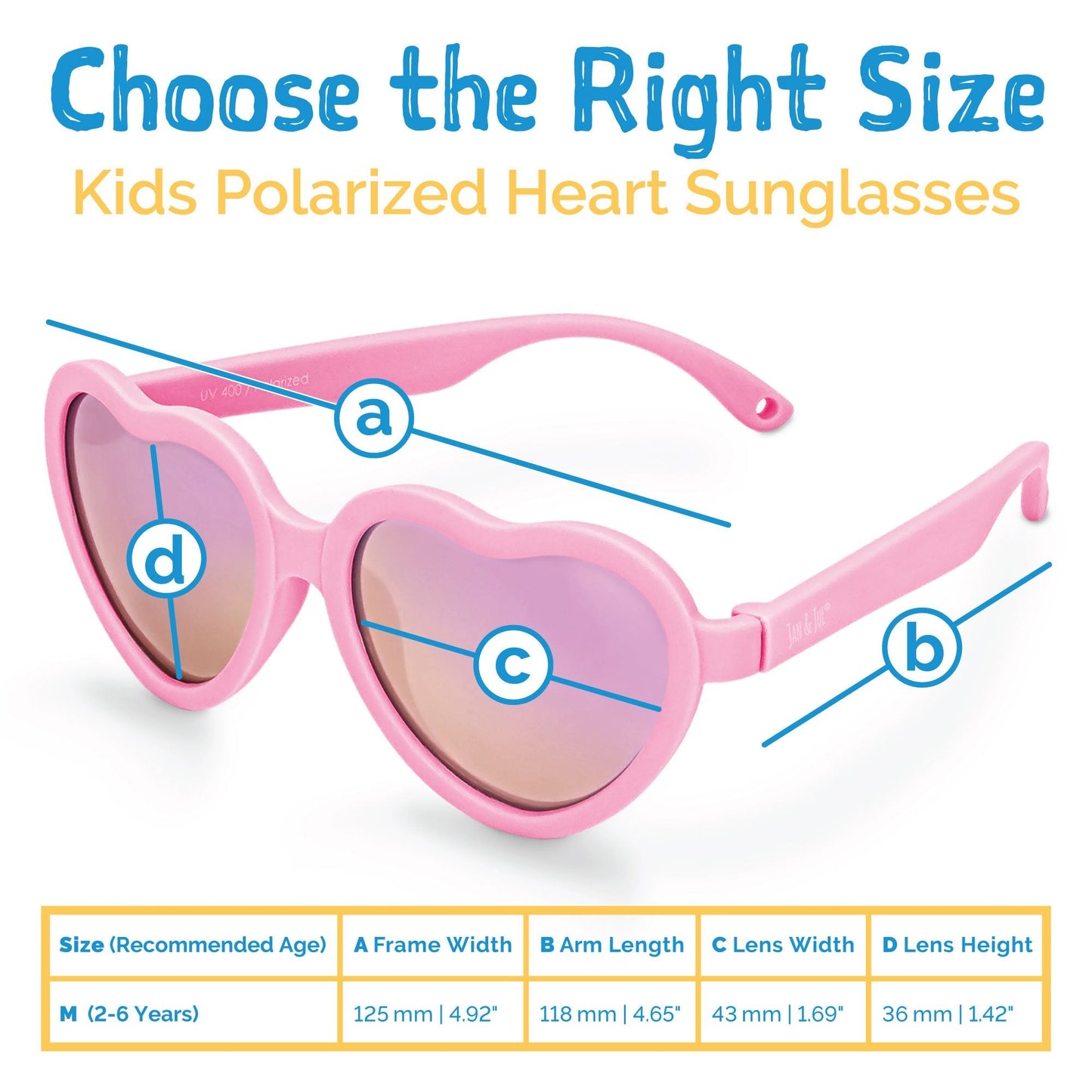 Jan & Jul Heart Sunglasses - Peachy Pink