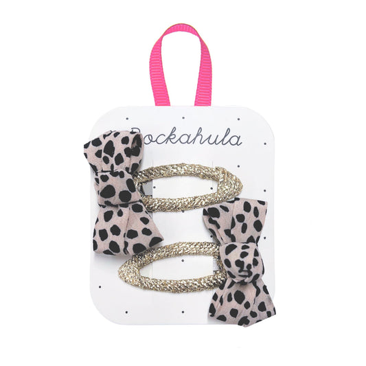 Rockahula: Leopard Love Twisty Bow Clips