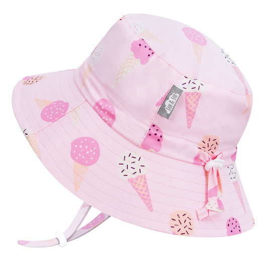 Jan & Jul  Aqua Dry Bucket Hat - Pink Ice Cream