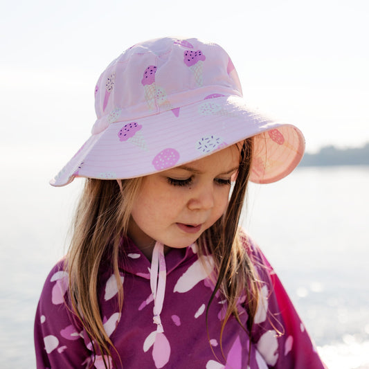 Jan & Jul  Aqua Dry Bucket Hat - Pink Ice Cream