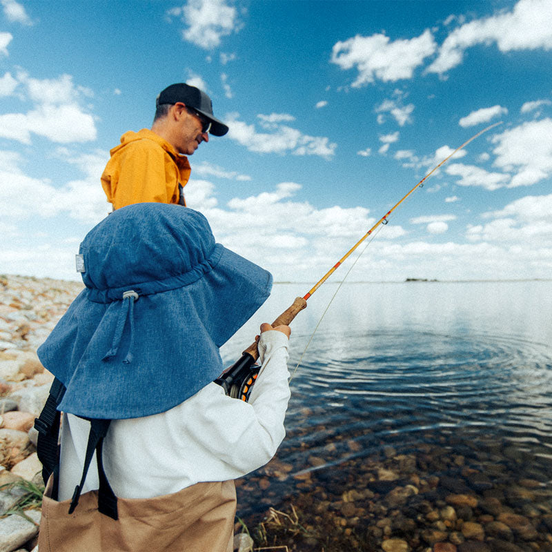 Jan & Jul Aqua Dry Adventure Hat | Blue - Blue Trim