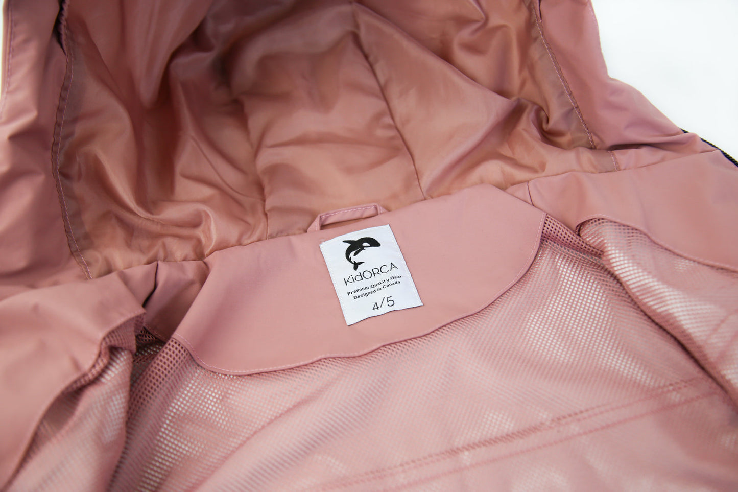 KidORCA Kids Rain Jacket - Ash Rose