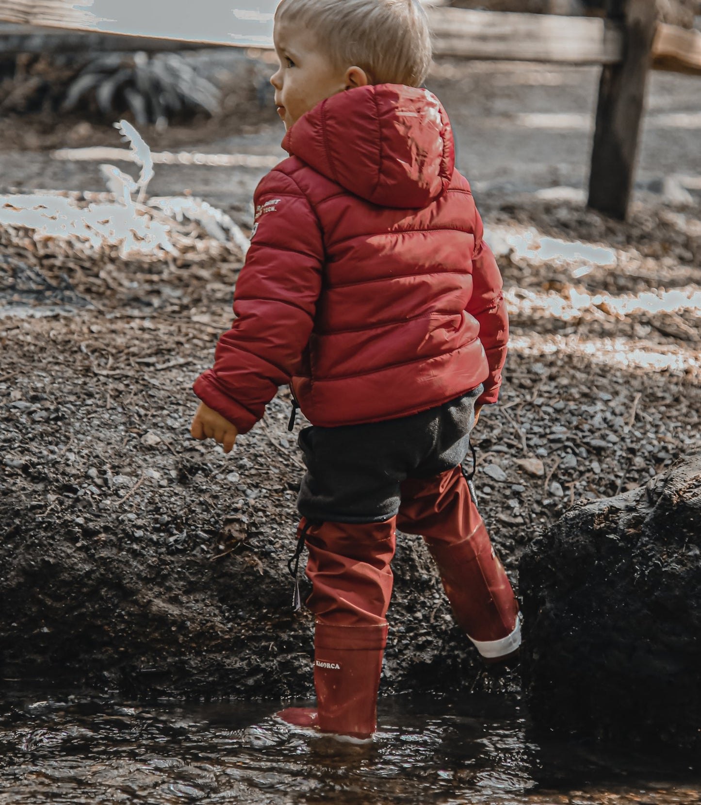 KidORCA Kids Rain Boots with Above Knee Waders