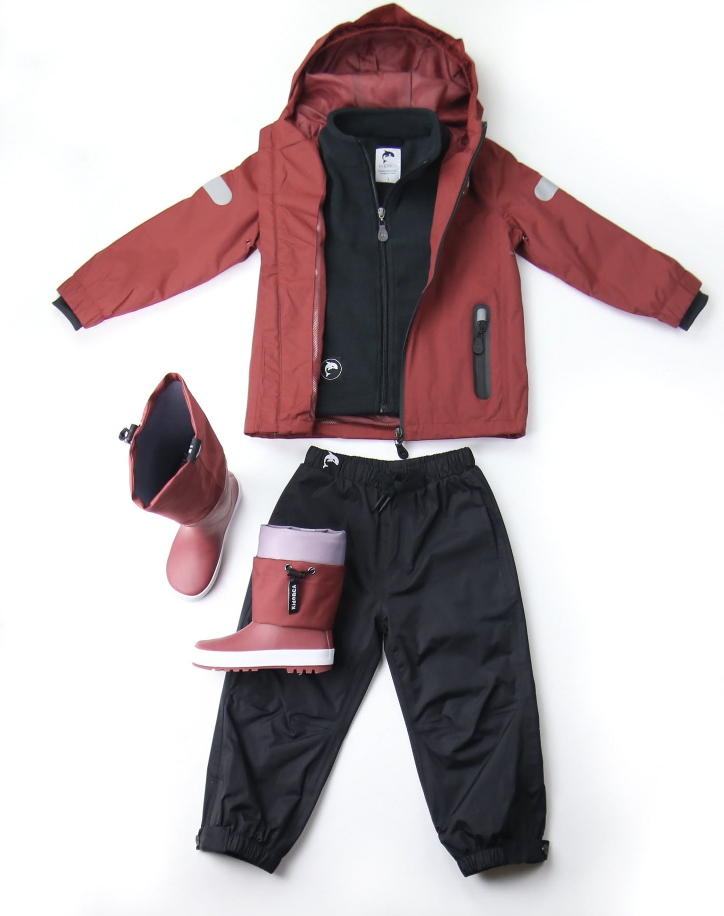 KidORCA Kids Rain Jacket - Merlot