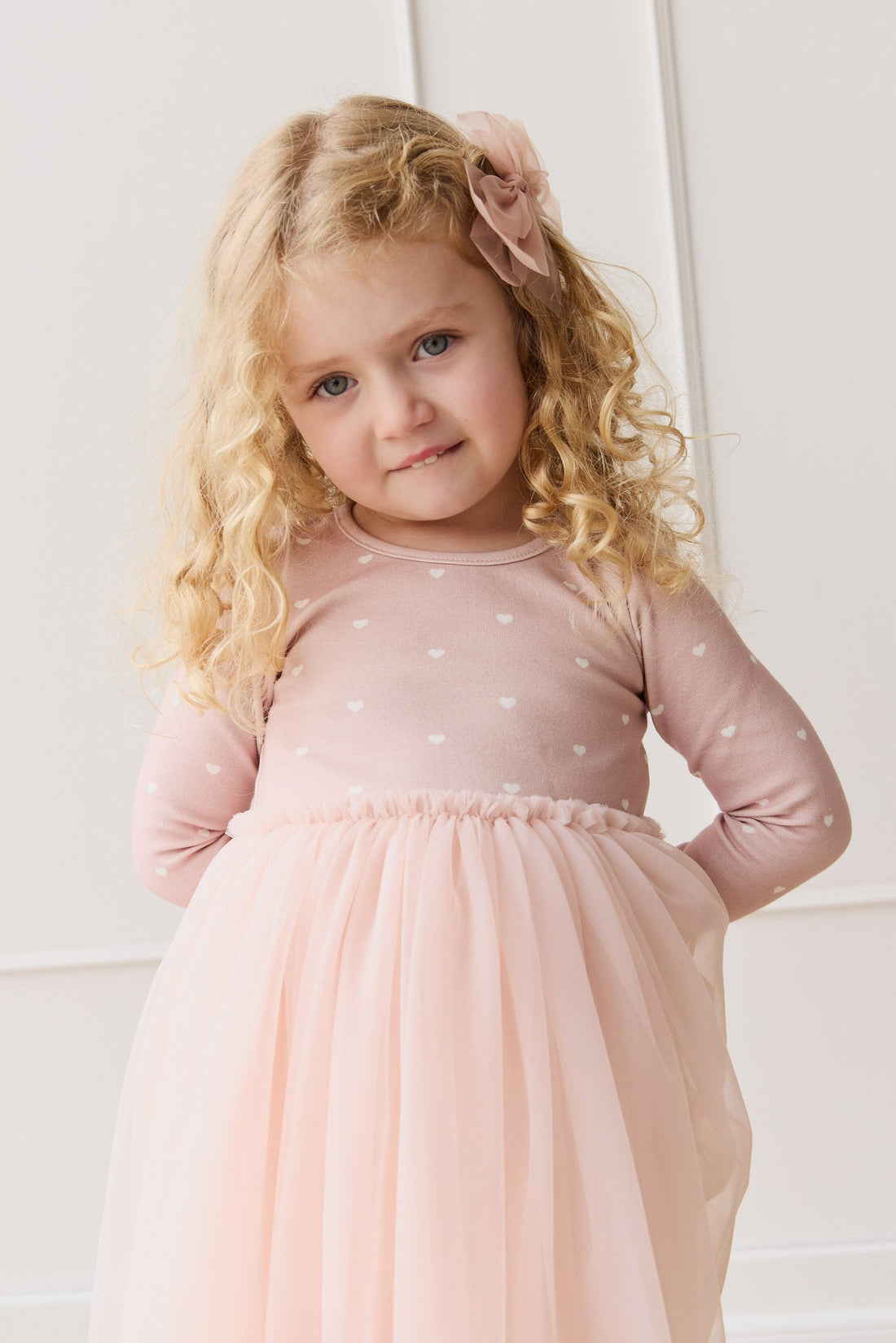 Jamie Kay - Anna Tulle Dress - Petite Heart Old Rose