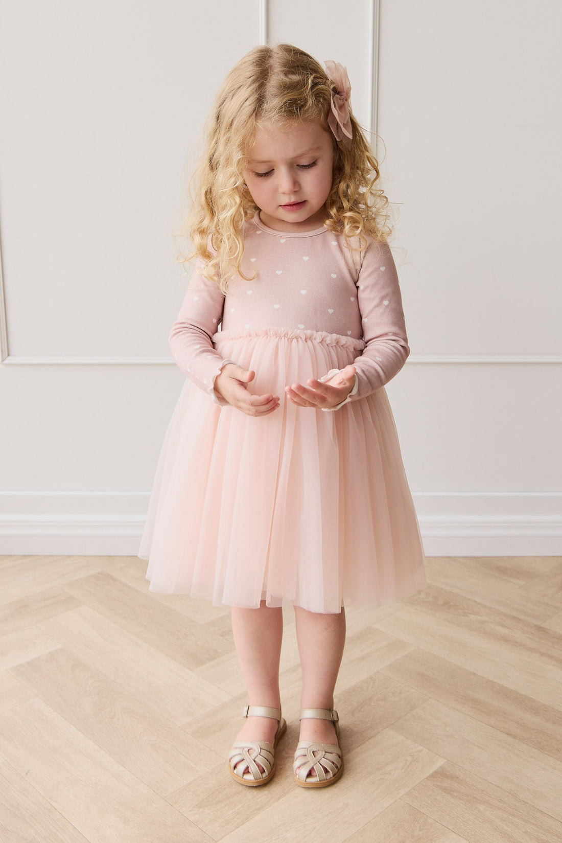 Jamie Kay - Anna Tulle Dress - Petite Heart Old Rose