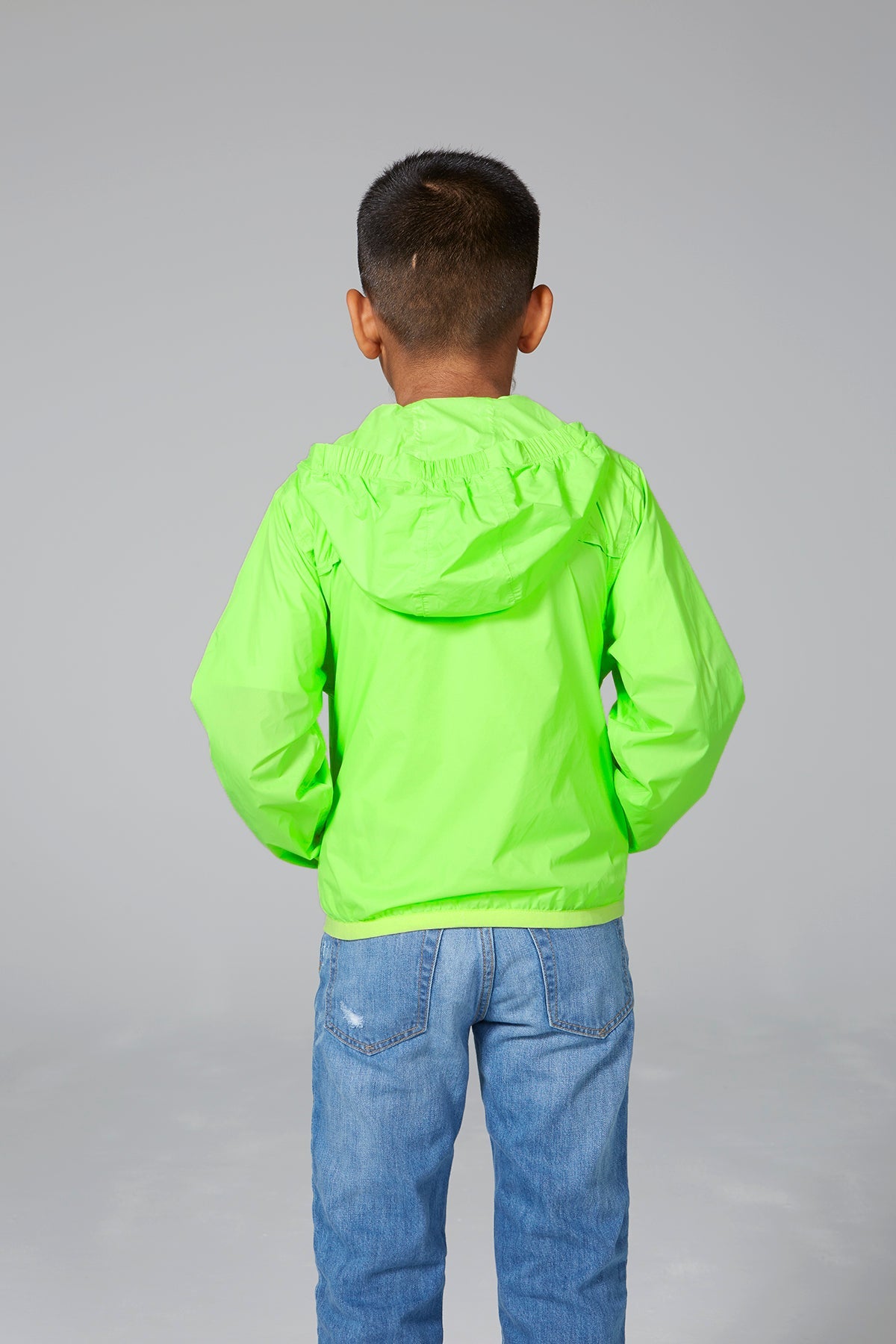 O8Lifestyle Kids Full Zip Front Jacket Green Fluo