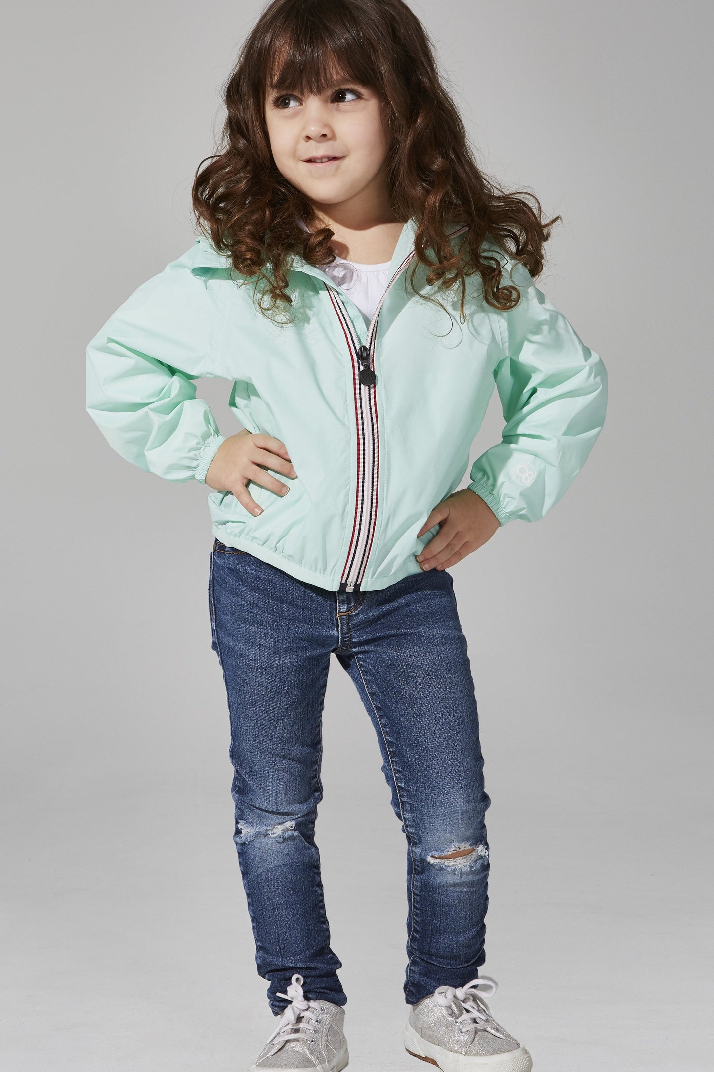 O8Lifestyle Kids Full Zip Front Jacket Mint