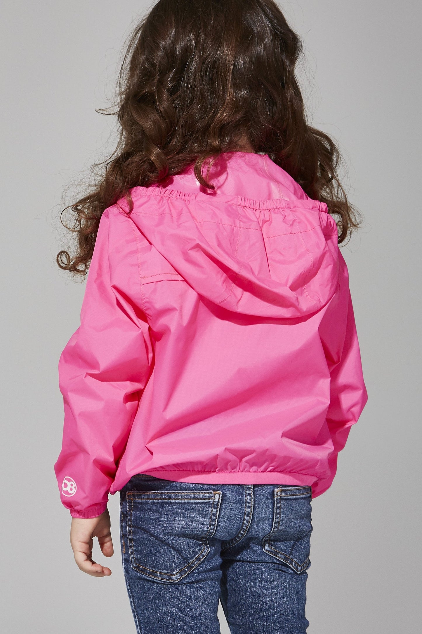 O8Lifestyle Kids Full Zip Front Jacket Pink Fluo