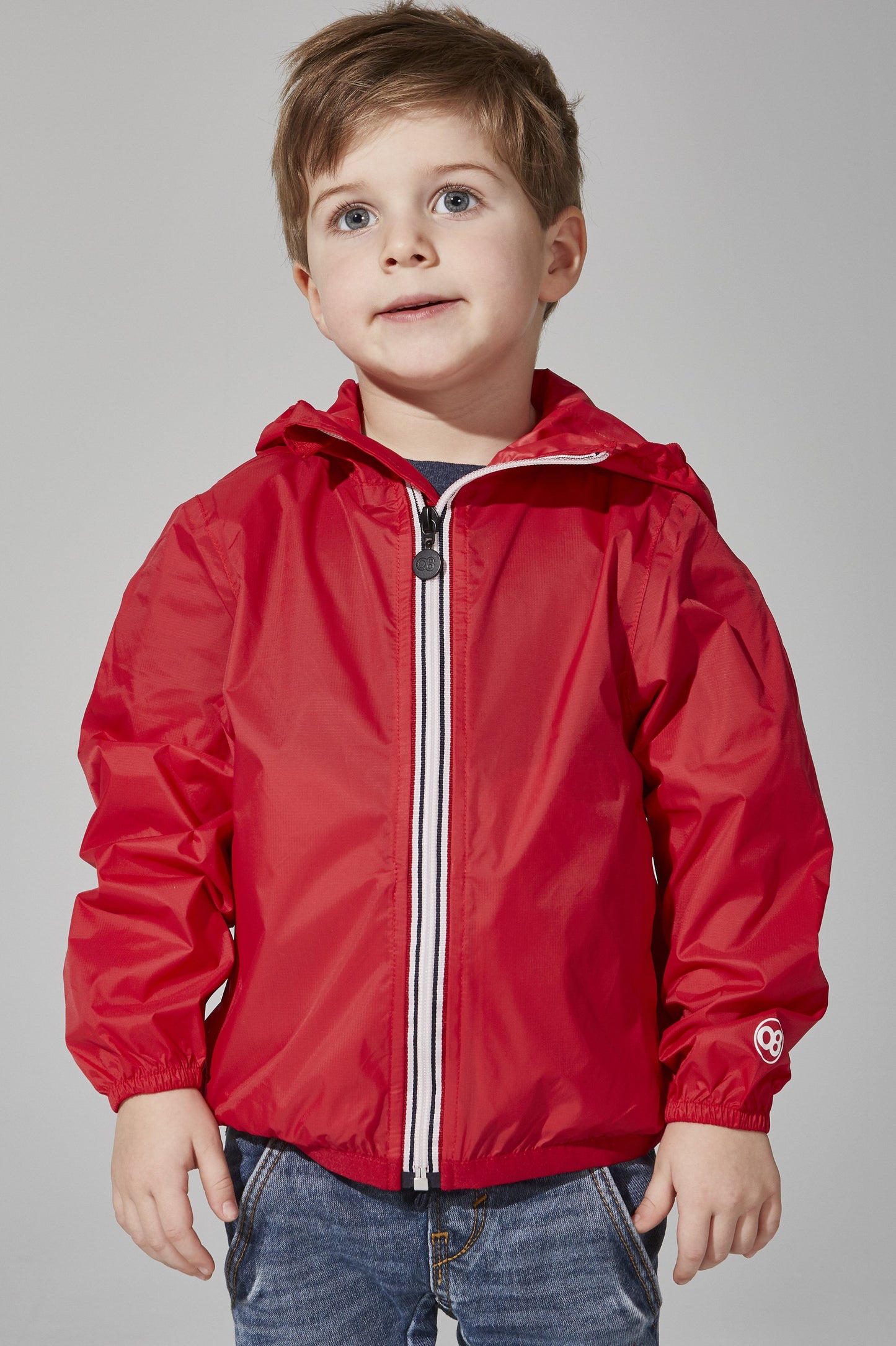 O8Lifestyle Kids Full Zip Front Jacket Red