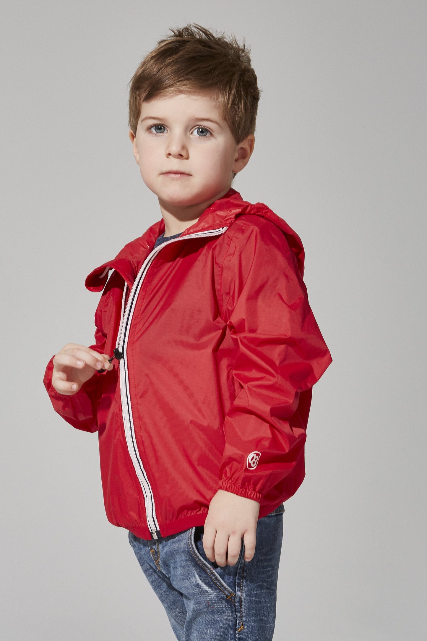 O8Lifestyle Kids Full Zip Front Jacket Red