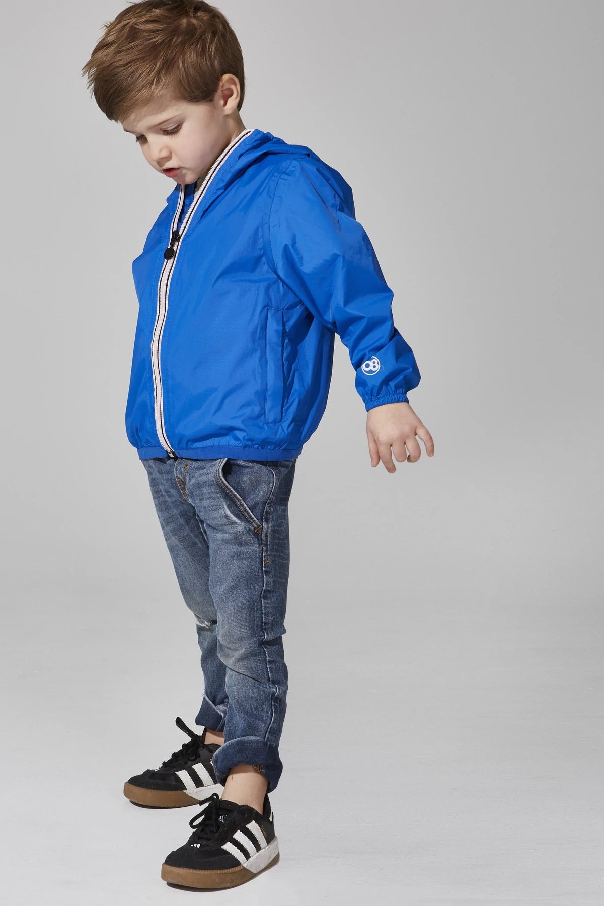 O8Lifestyle Kids Full Zip Front Jacket Royal Blue