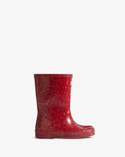 HUNTER Little Kids Original First Classic Giant Glitter - Vital Burgundy