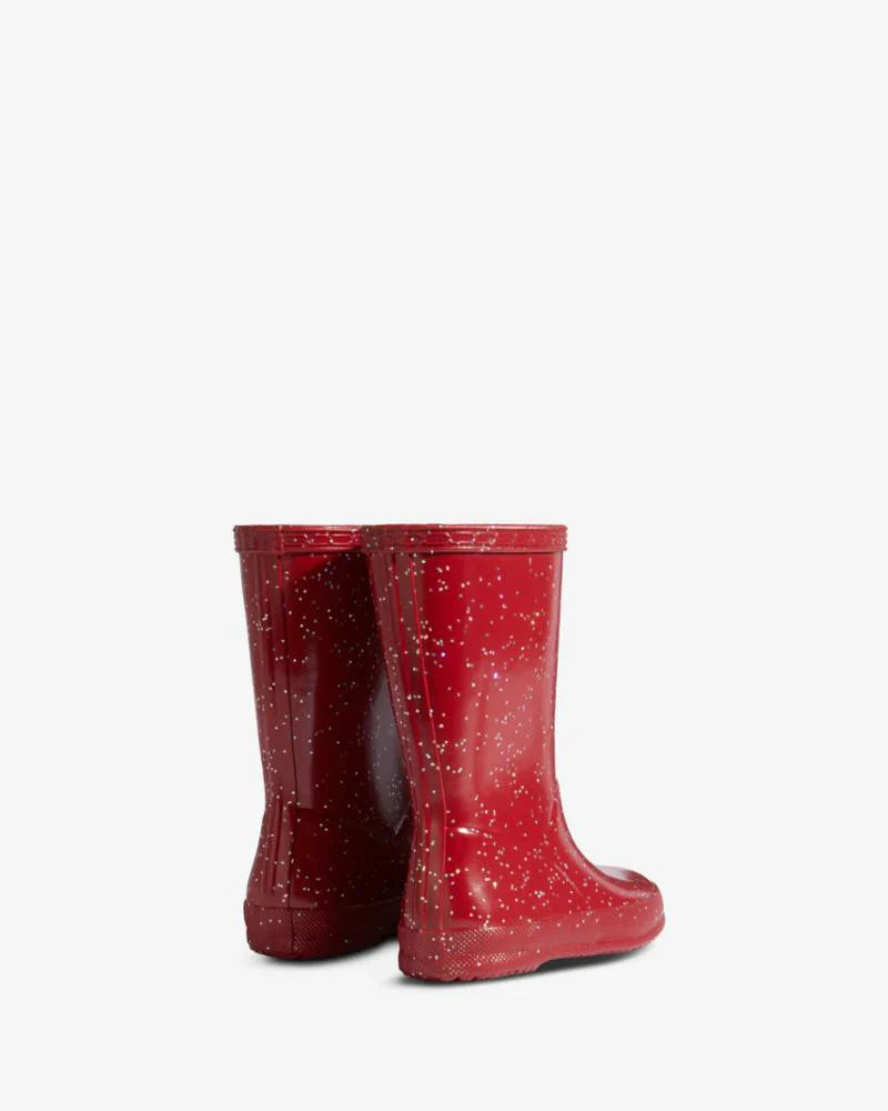 HUNTER Little Kids Original First Classic Giant Glitter - Vital Burgundy