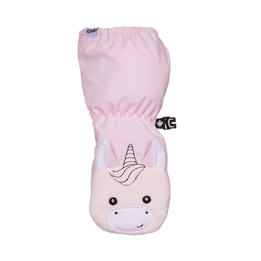 Kombi Sherpa Animal Infant Mitt- Pinky Unicorn