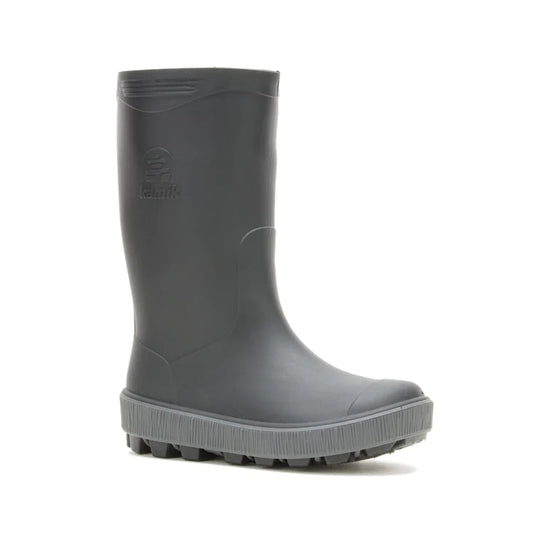 Kamik Riptide Kids' Rain Boot Black/Charcoal