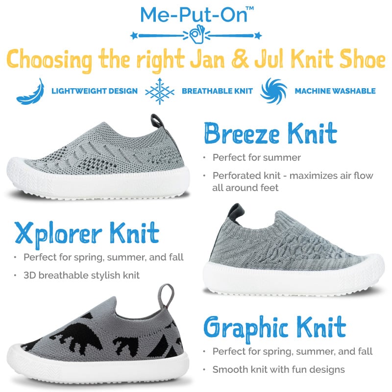 Jan & Jul Kids Breeze Knit Shoes | Grey