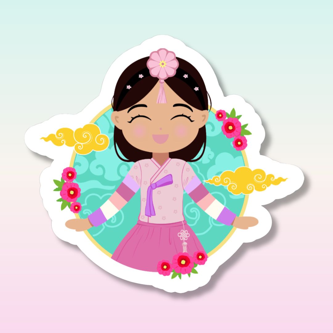 Joeydolls-Korean Cultural Celebration Die Cut Sticker