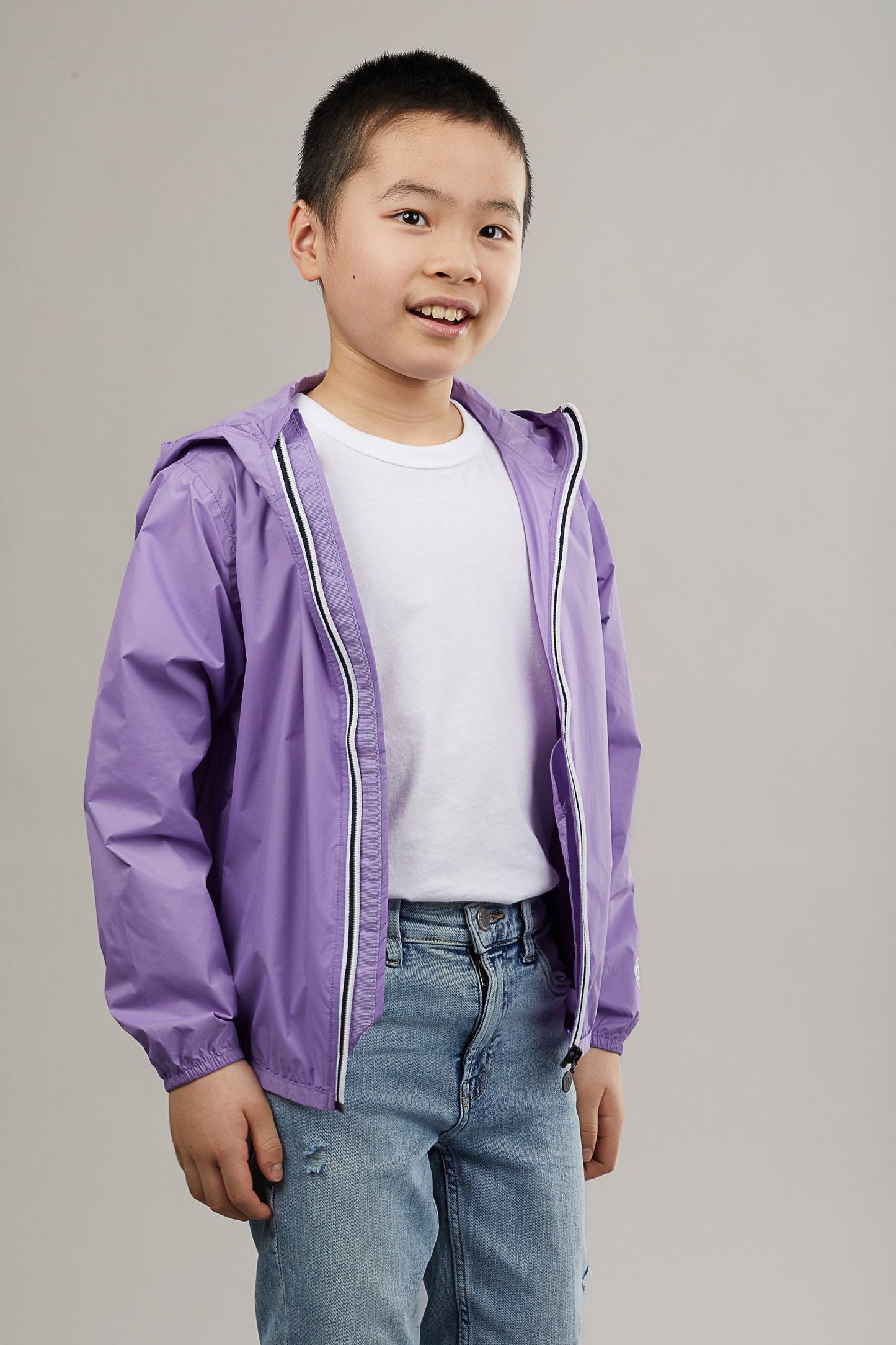 O8Lifestyle Kids Full Zip Front Jacket Light Purple