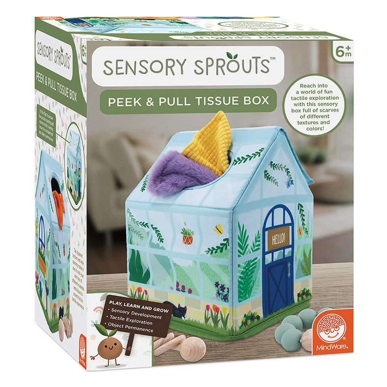 MindWare - Sensory Sprouts Peek & Pull Tissue Box (Bilingual)