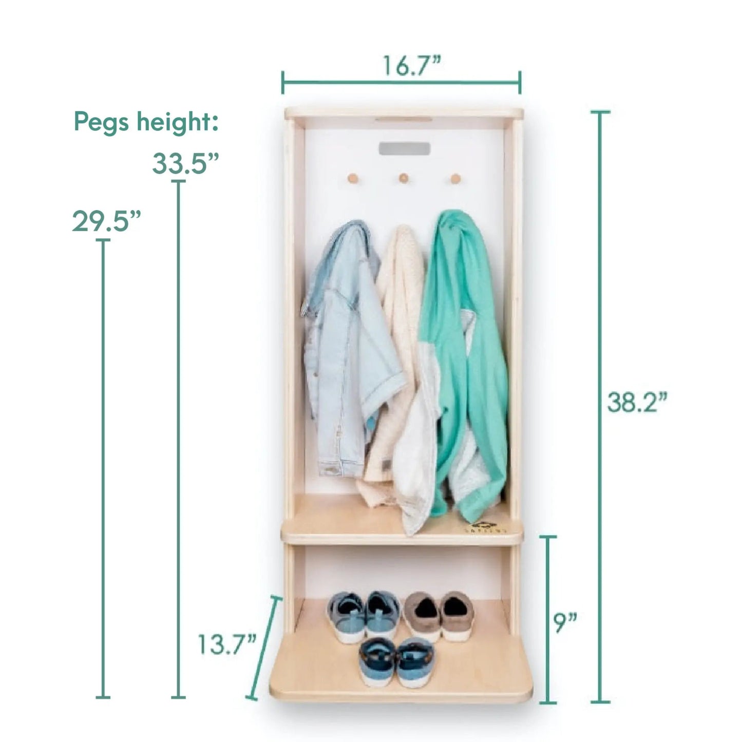 MANGO - Montessori Cubby Coat Rack