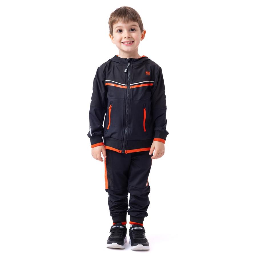 Nano -Boys Black Athletic Hooded Jacket