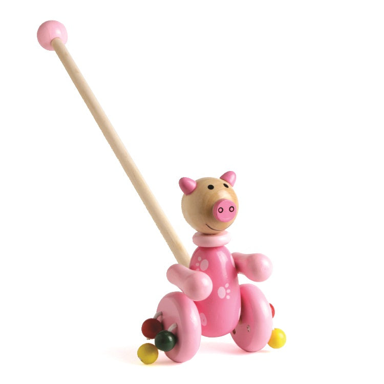 House Of Marbles-Wooden Push Along Piggy