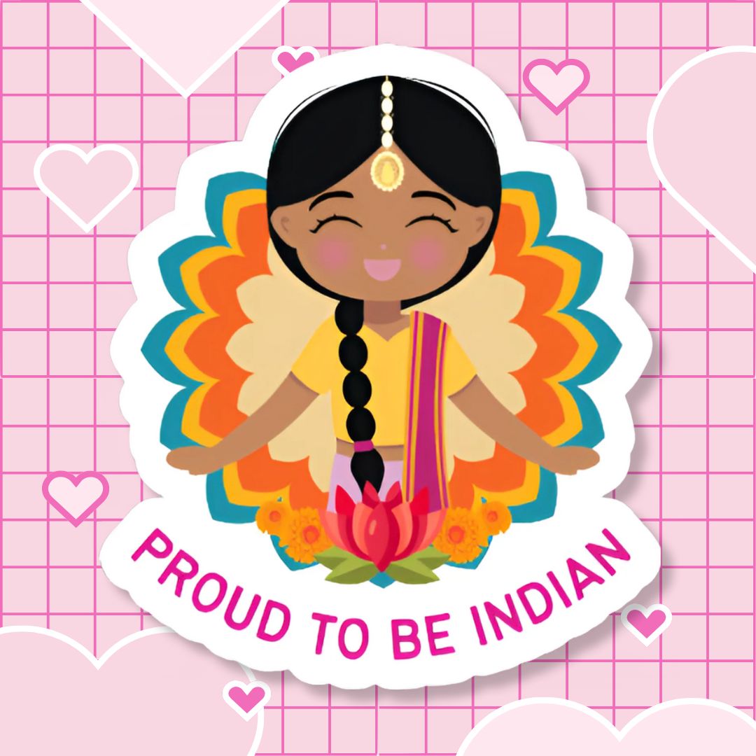 Joeydolls-Proud to be Indian Die-Cut Sticker