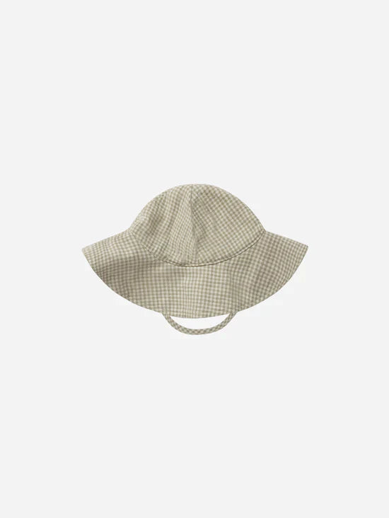 Rylee+Cru Floppy Sun Hat Sage Gingham