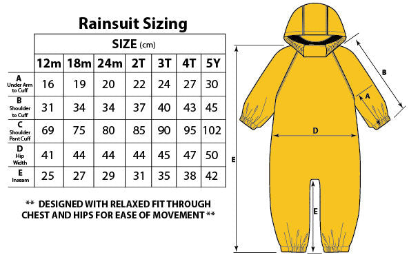 Calikids Waterproof Rain Suit - Fleece Lined