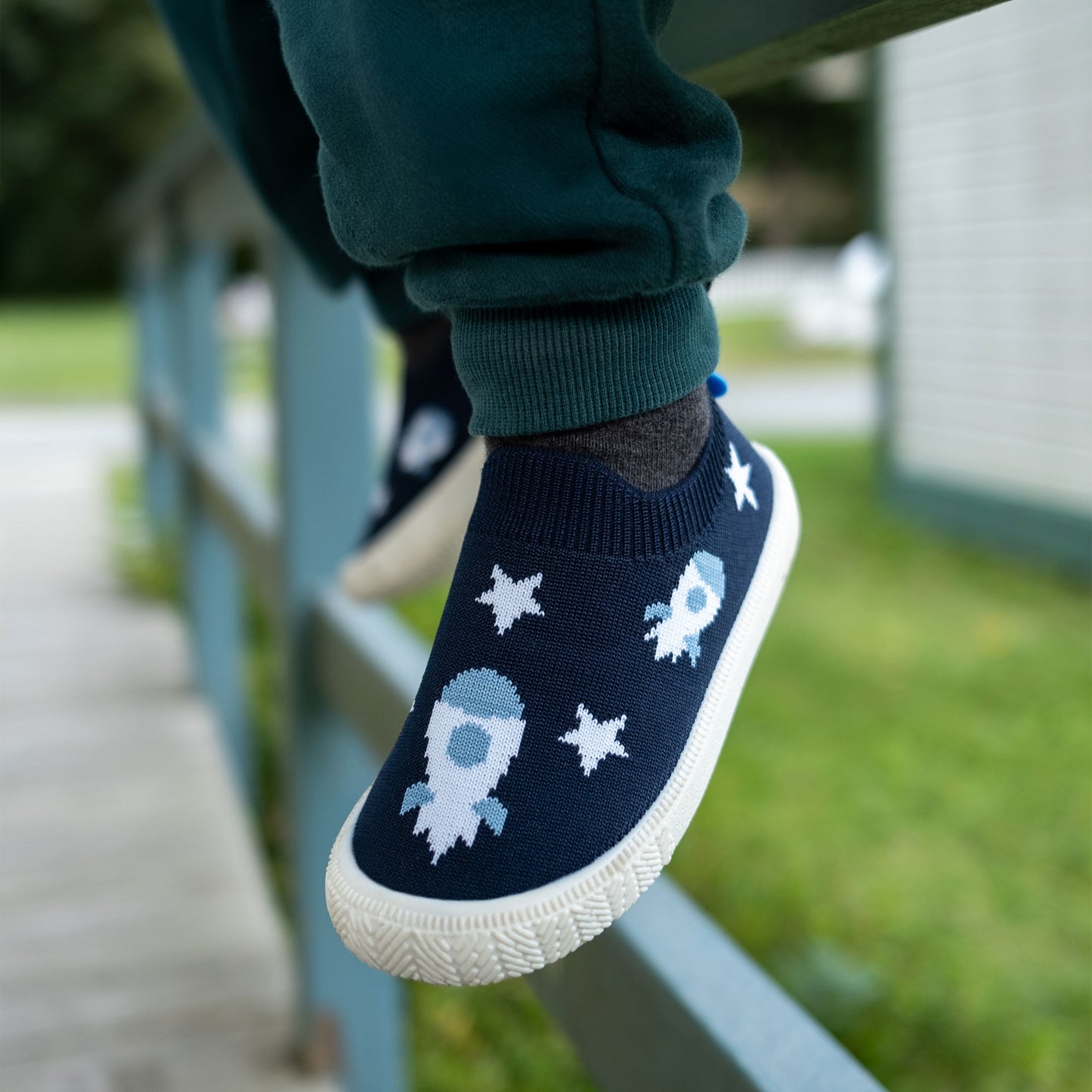 Jan & Jul Kids Graphic Knit Shoes | Rocket