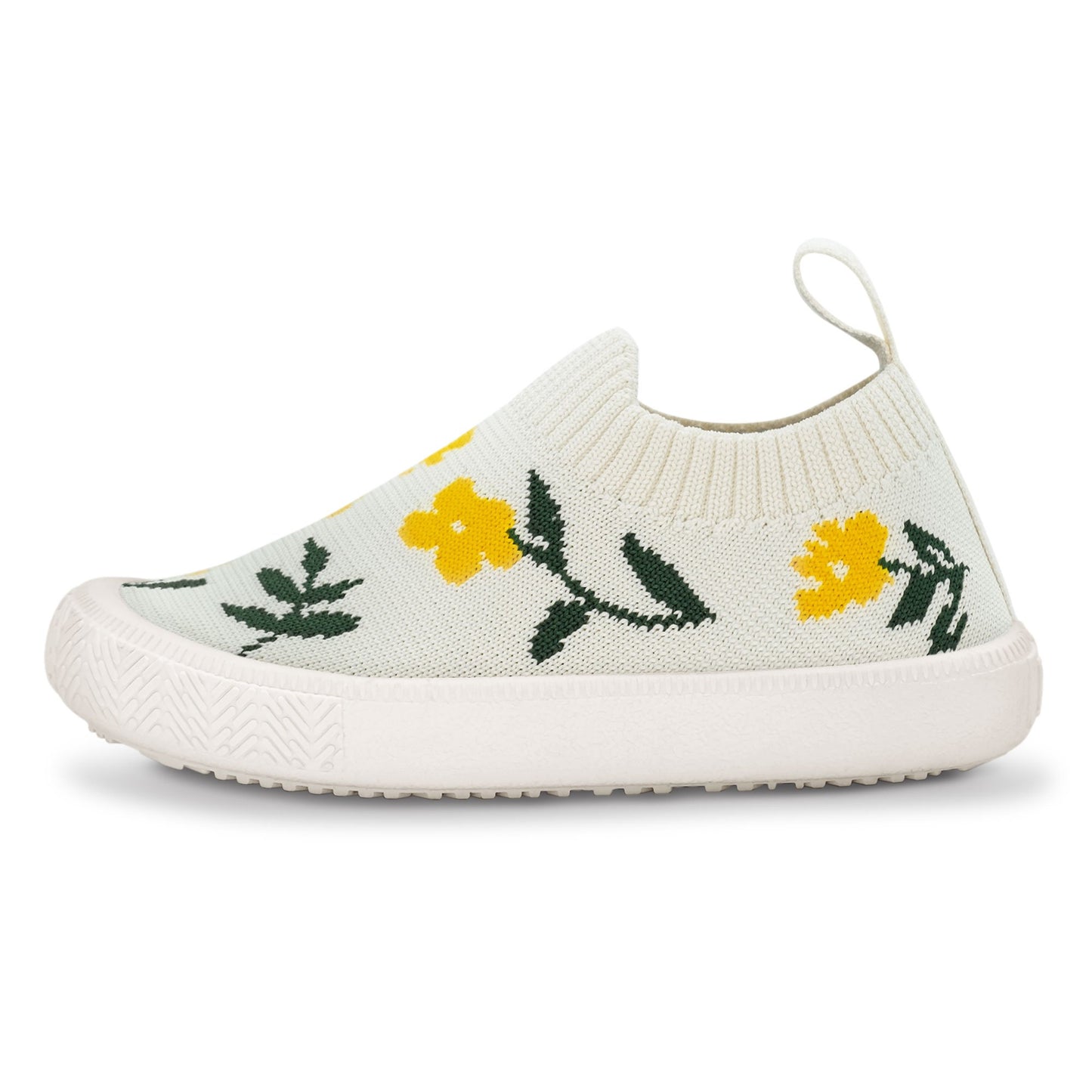 Jan & Jul Kids Graphic Knit Shoes | Yellow Flower