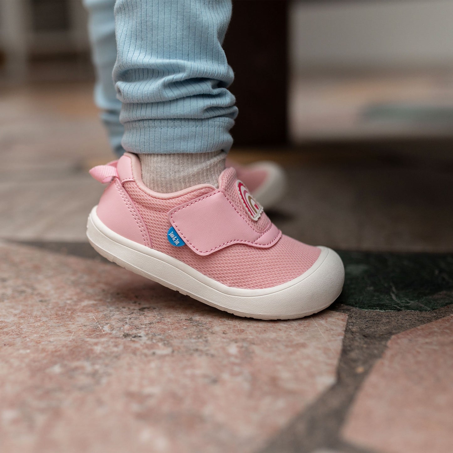 Jan & Jul Kids Mini-Flyer Shoe - Pink Rainbow