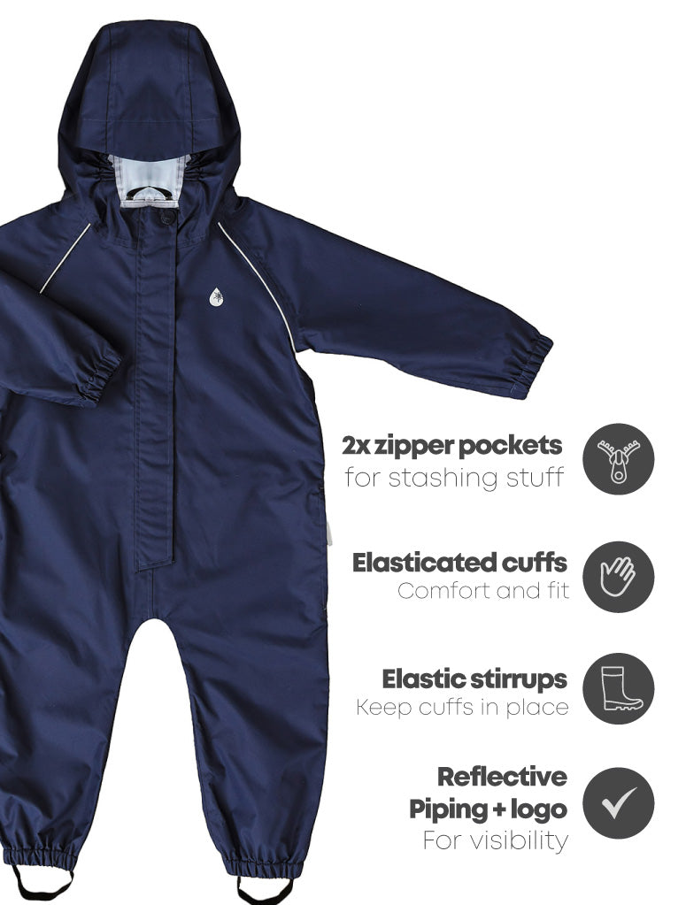 Therm Kids 10K Rainsuit - Navy