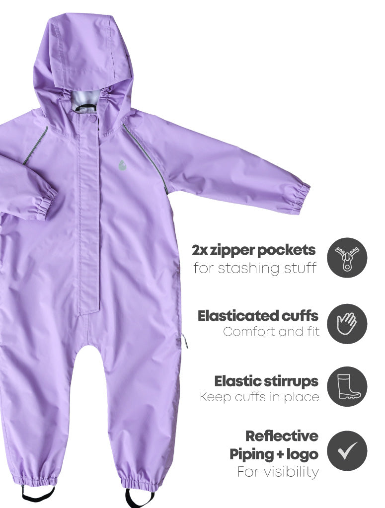 Therm Kids 10K Rainsuit - Periwinkle