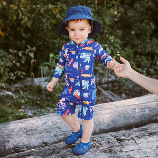 Jan & Jul 1-pc UV Jumpsuit - Sea Friends