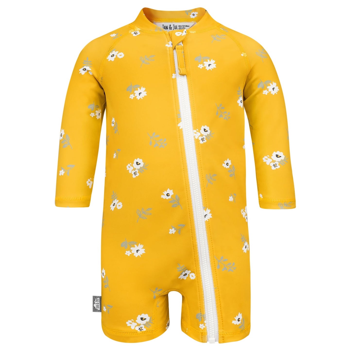 Jan & Jul 2-pc UV Jumpsuit - Yellow Flower