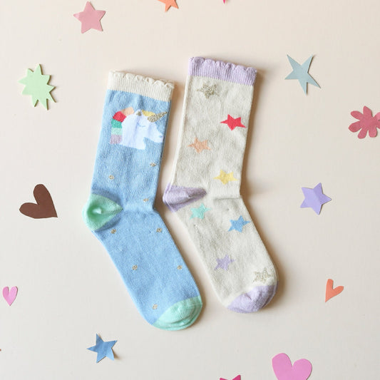 Rockahula: Rainbow Unicorn 2 Pack Socks